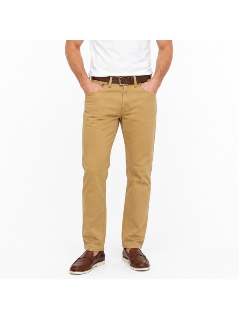 J.Crew The Driggs Pants Mens 36x32 Slim Fit Khaki 5 Pocket 100% Cotton